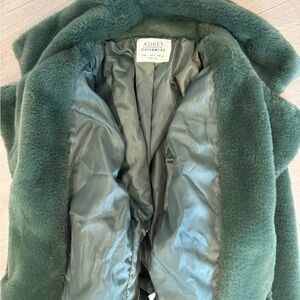 Ashley By 26 International Forest Green Faux Fur Coat